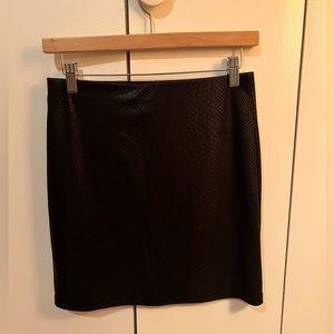 Black Snake Print Mini Skirt